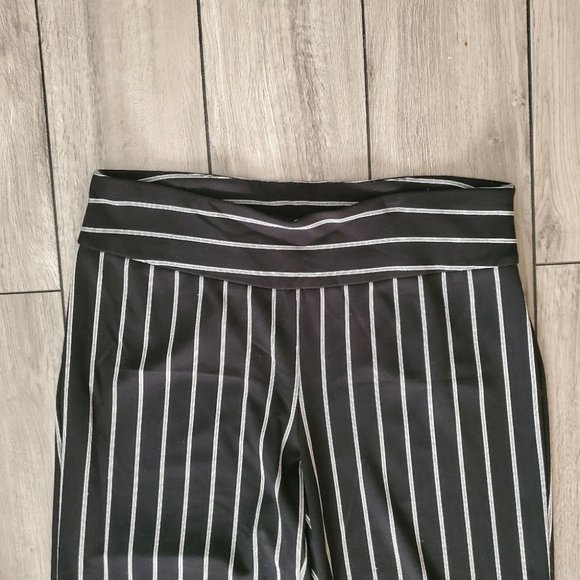 ZAC & RACHEL | Striped Wide Leg Flood Pants  in Black (Size L) - Picture 3 of 6